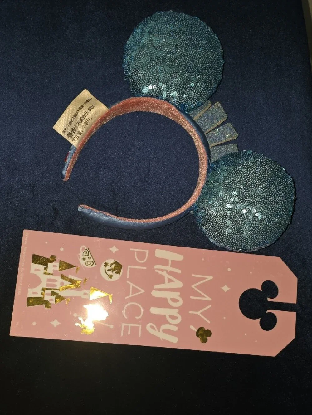 Disneyland Sequin Mouse Ear Headband - W Disney Castle Door Hang